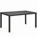East End Imports Convene 59 in. Outdoor Patio Dining Table- Espresso EEI-1923-EXP